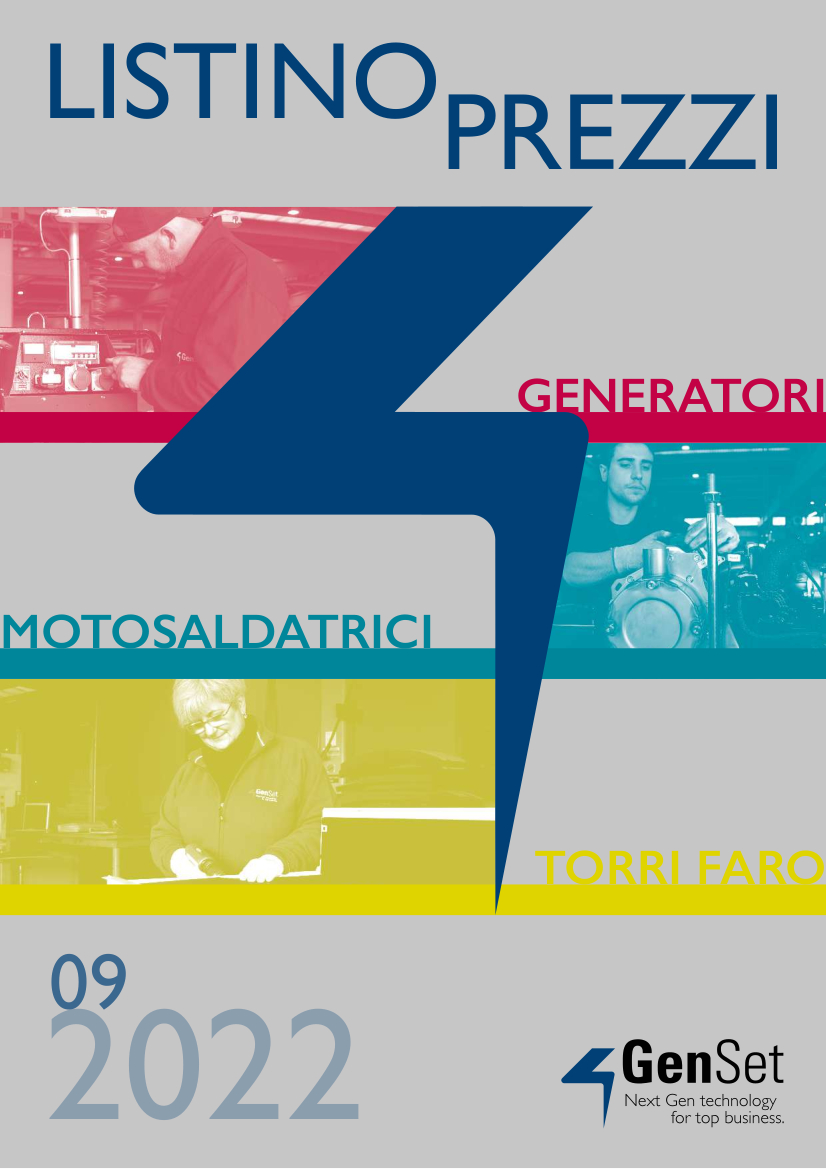 Listino Gen Set Settembre 2022