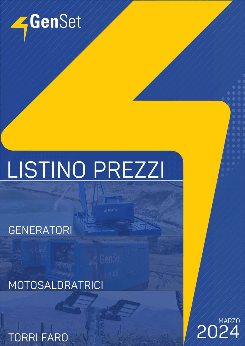 Listino Gen Set Marzo 2024